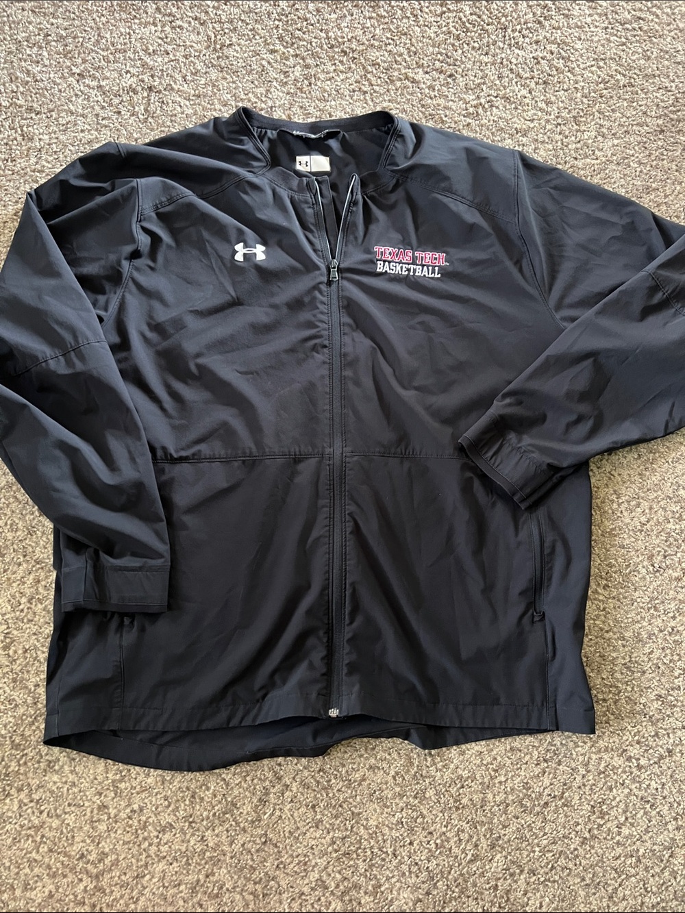 Under Armour Black Texas Tech Basketball Lightweight Full-Zip Jacket